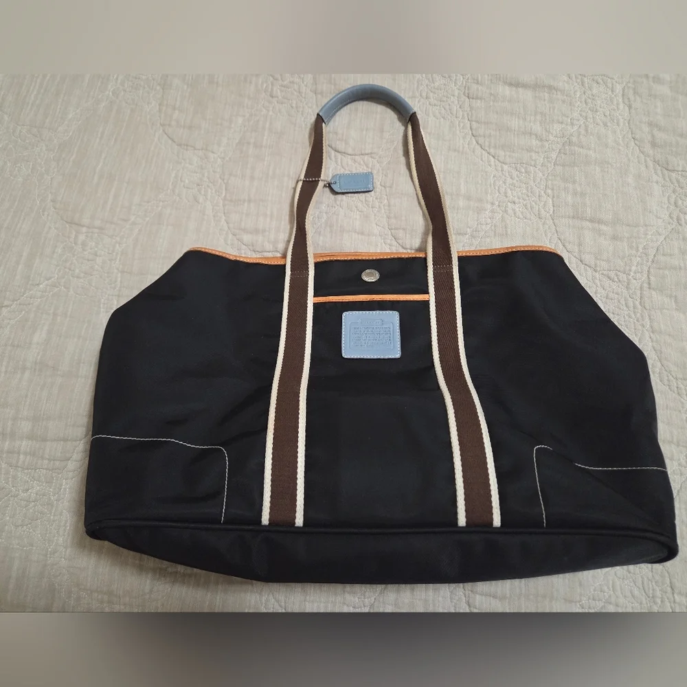Coach Hampton Black and Brown Tote Bag - Picture 2 of 8
